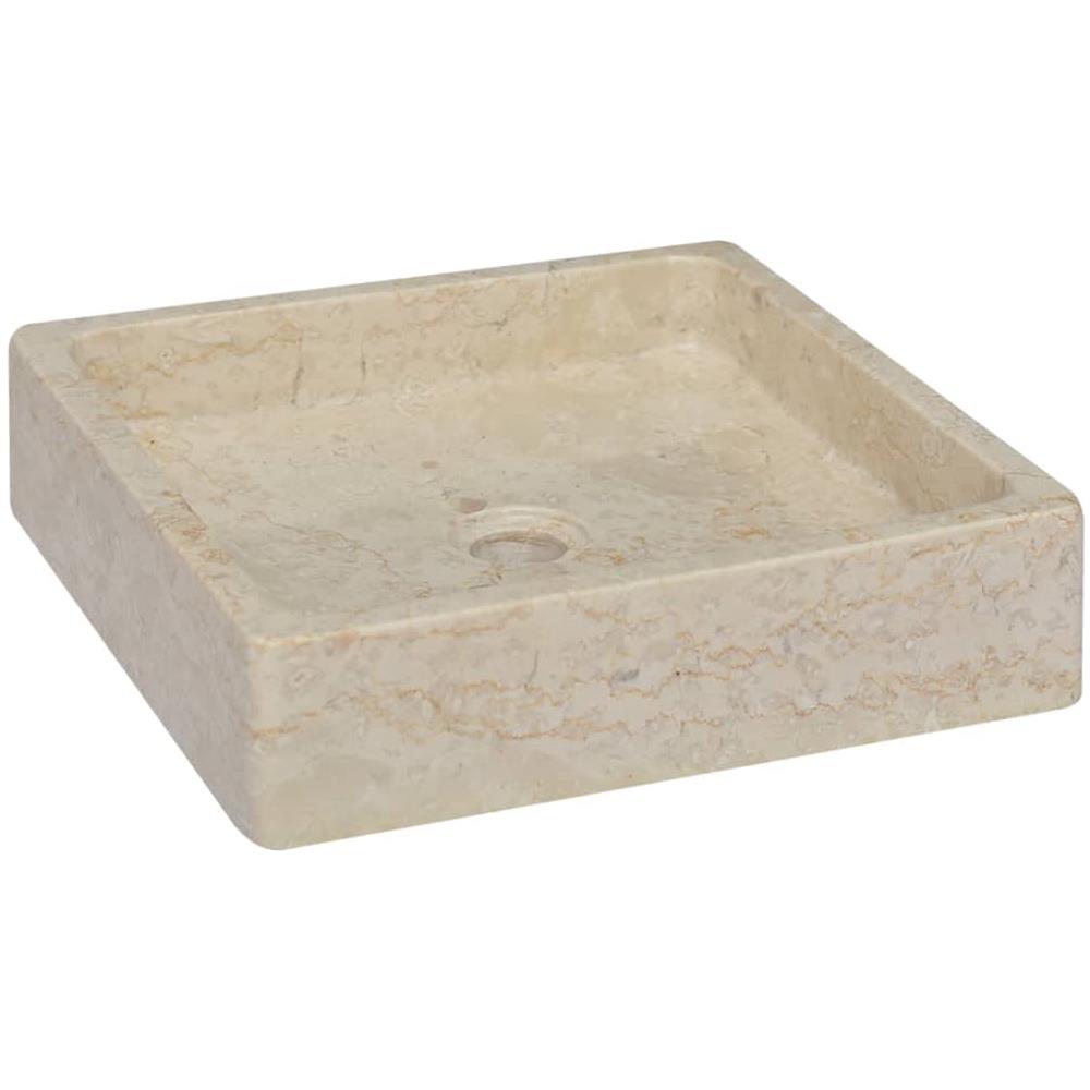 Lavandino Crema 40x40x10 cm in Marmo - Foto 1