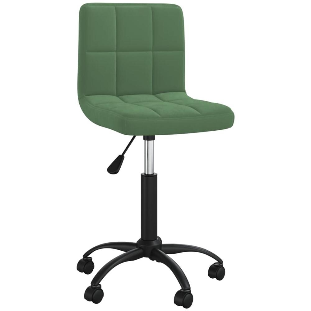Sedia Da Ufficio Girevole Verde Scuro In Velluto - Foto 1