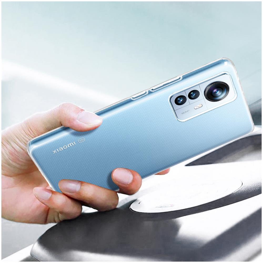Cover Xiaomi 12 Pro Silicone Flessibile Sottile Leggero Trasparente - Foto 2