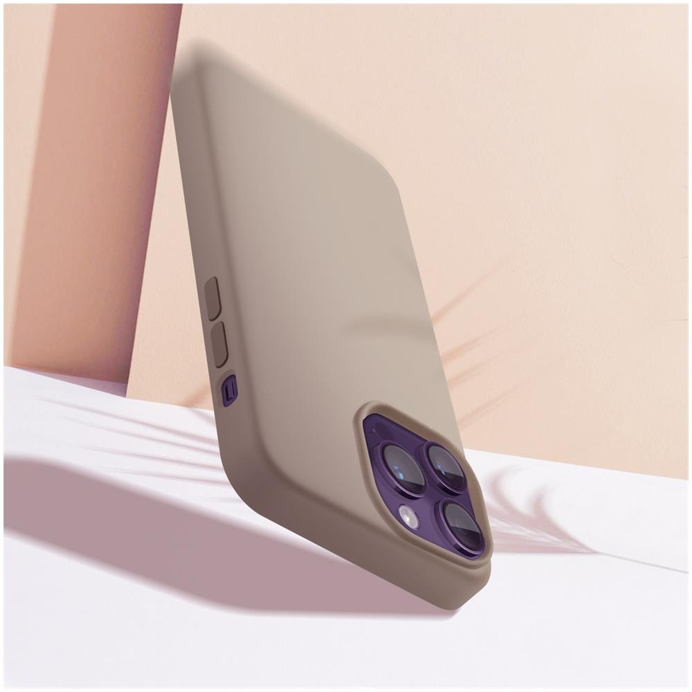 Cover Per Iphone 14 Pro Max Ibrida Semirigida Sottile Leggera Grigia - Foto 5
