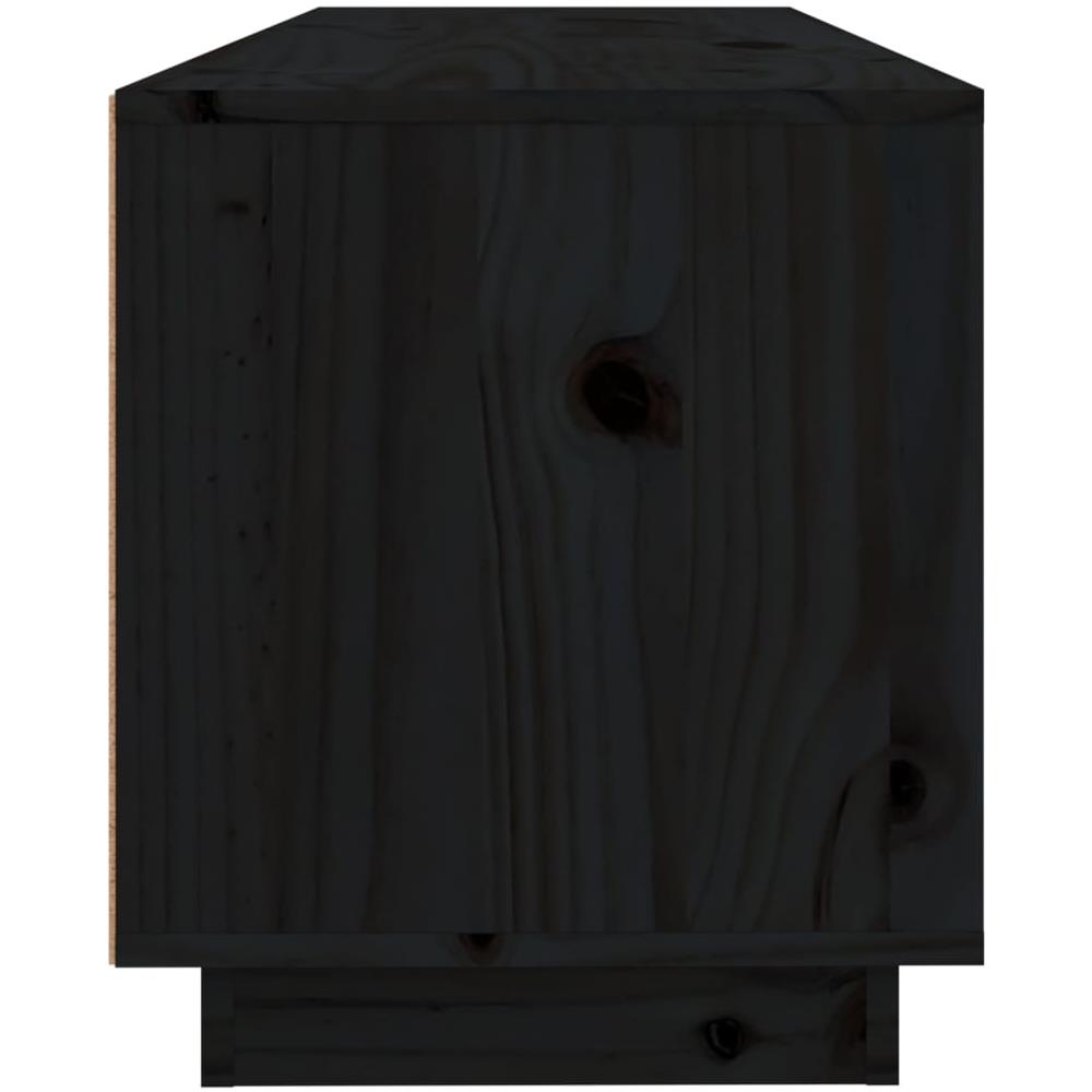 Mobile Porta Tv Nero 100x34x40 Cm In Legno Massello Di Pino - Foto 9