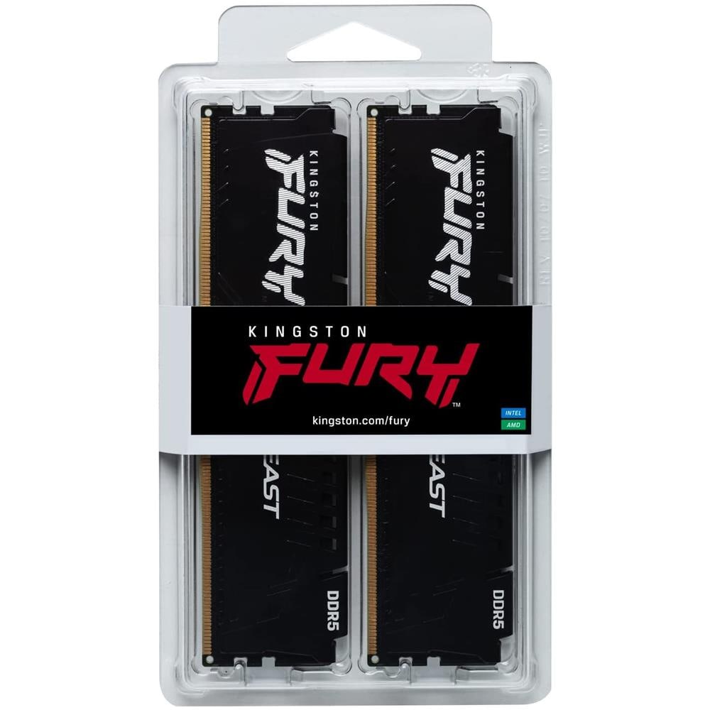 Memoria DIMM FURY Beast Black 16 GB (2x8 GB) DDR5 5200 MHz CL36 Colore Nero - Foto 5