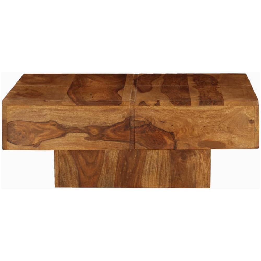 Tavolino Da Caffè In Legno Massello Di Sheesham 80x80x30 Cm - Foto 3