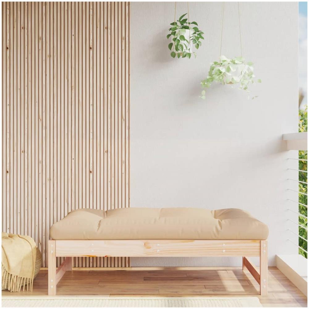 Poggiapiedi Da Giardino 120x80 Cm In Legno Massello Di Pino - Foto 1
