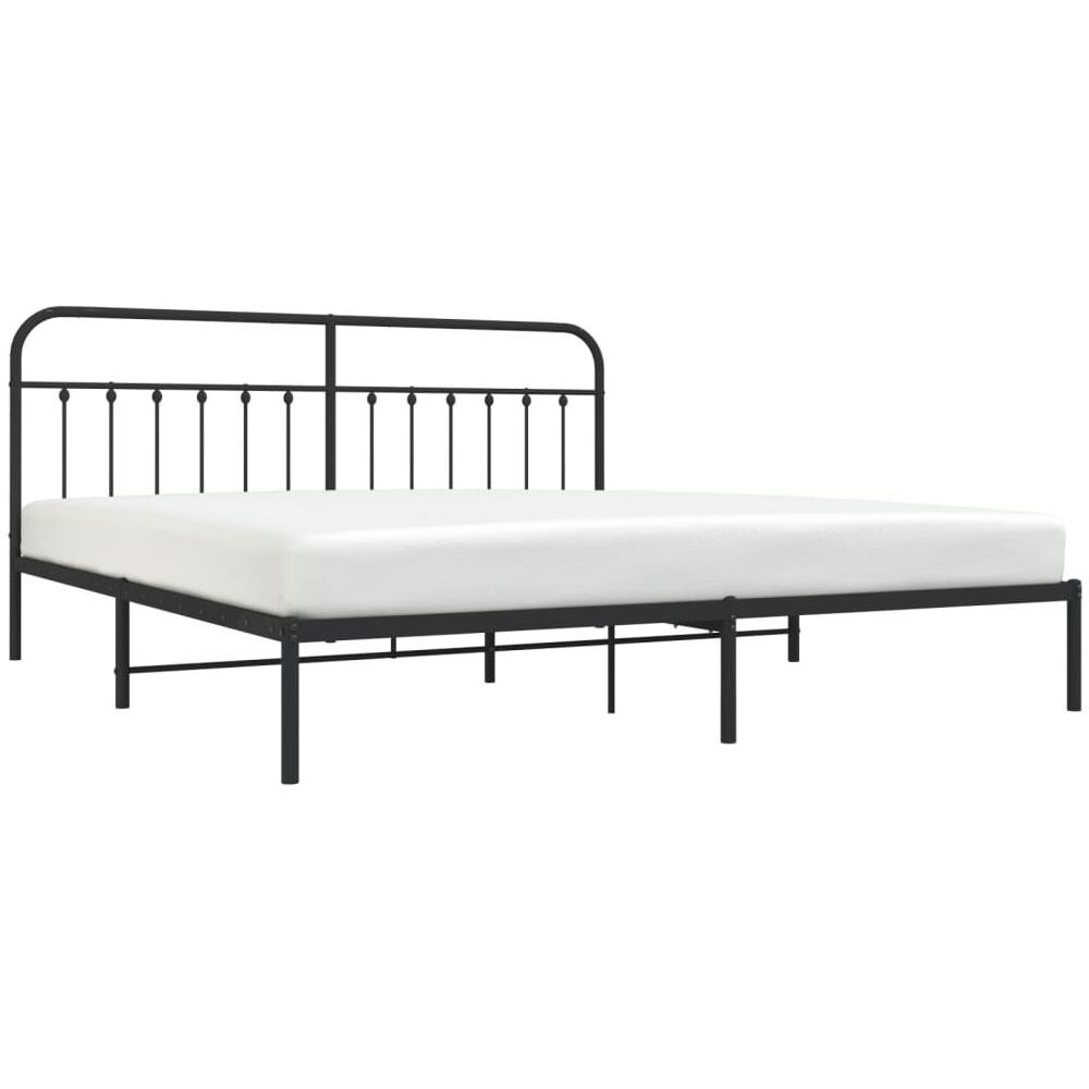 Giroletto Con Testiera In Metallo Nero 193x203 Cm - Foto 3