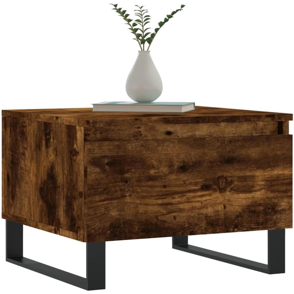 Tavolini Salotto 2pz Rovere Fumo 50x46x35 Cm Legno Multistrato - Foto 3