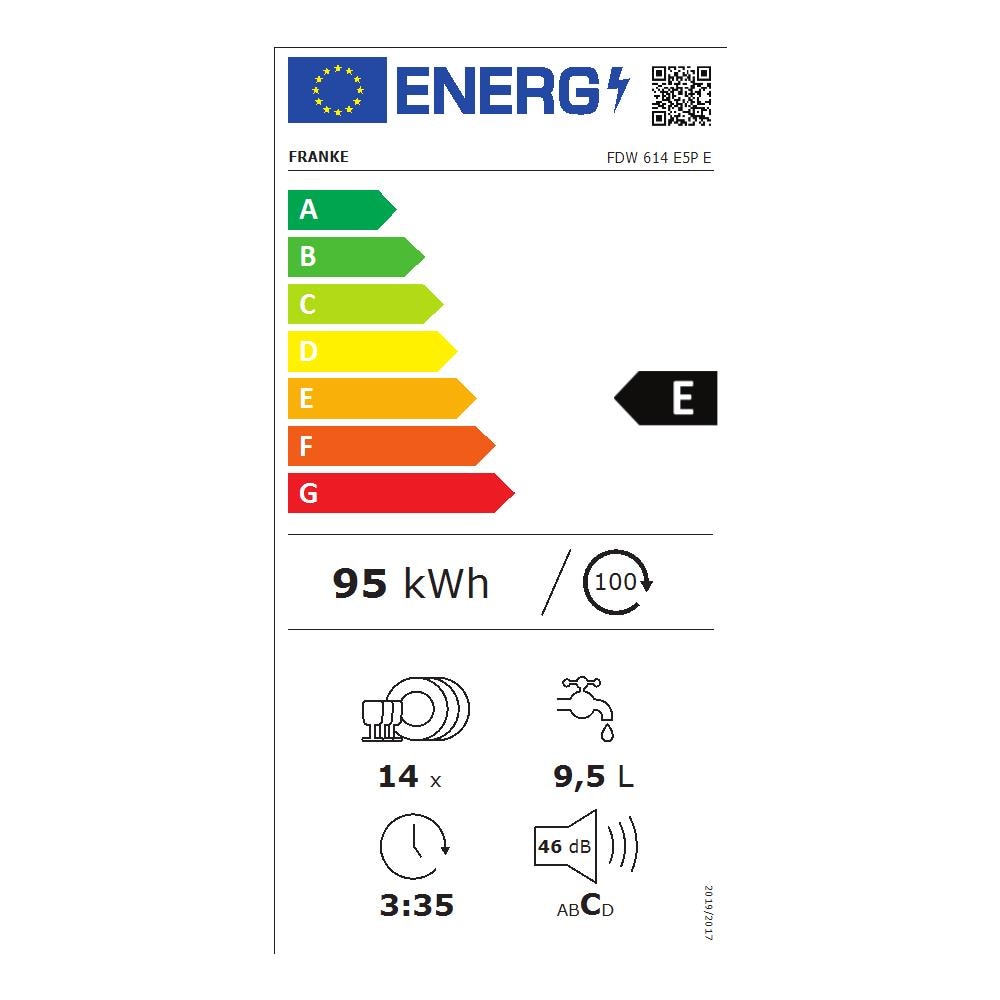 Lavastoviglie FDW 614E5P E da Incasso a Scomparsa Totale Classe E Capacità 14 Coperti - Foto 2