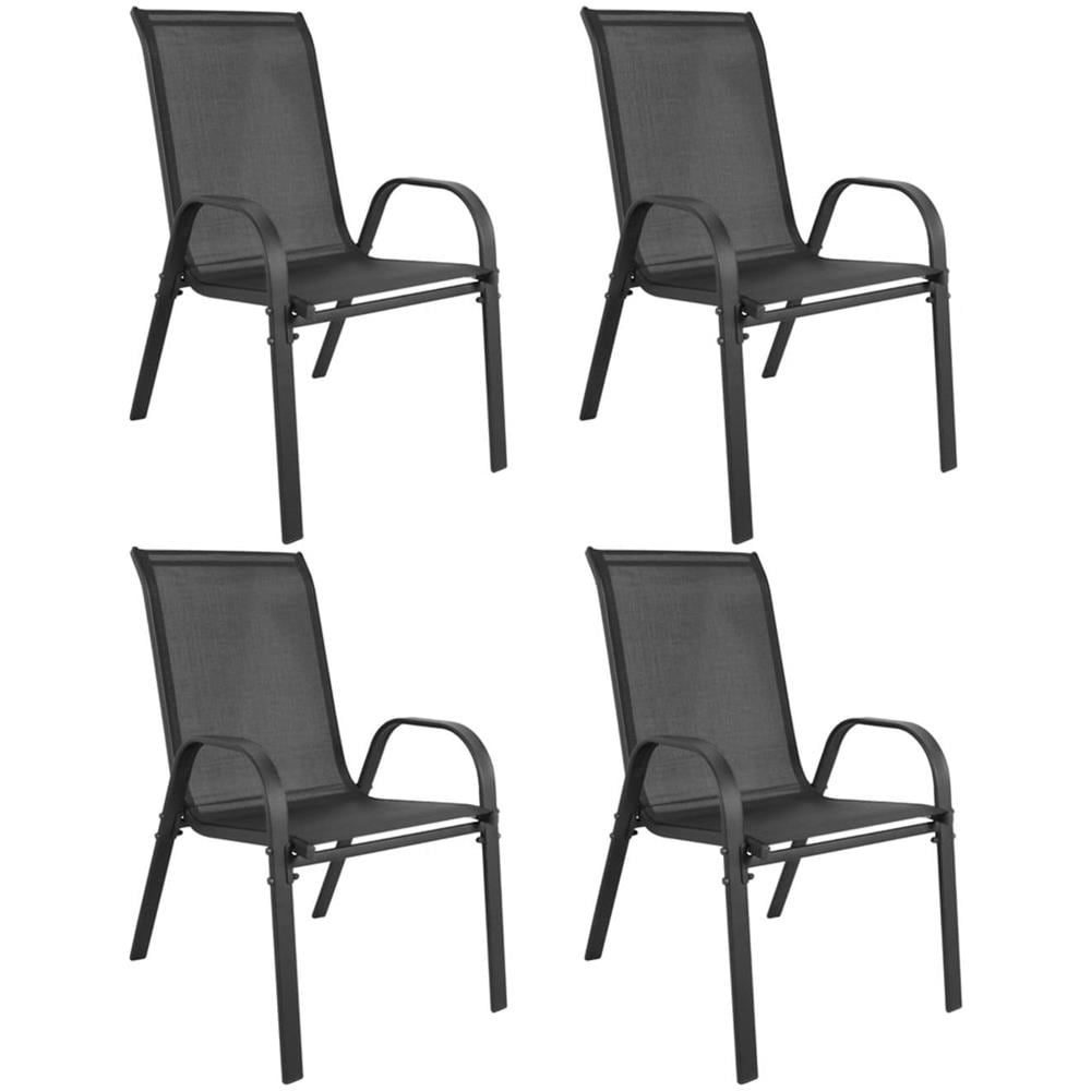 Sedia moderna SOFIA - Grigio scuro per giardino, patio, balcone x 4 - Foto 1