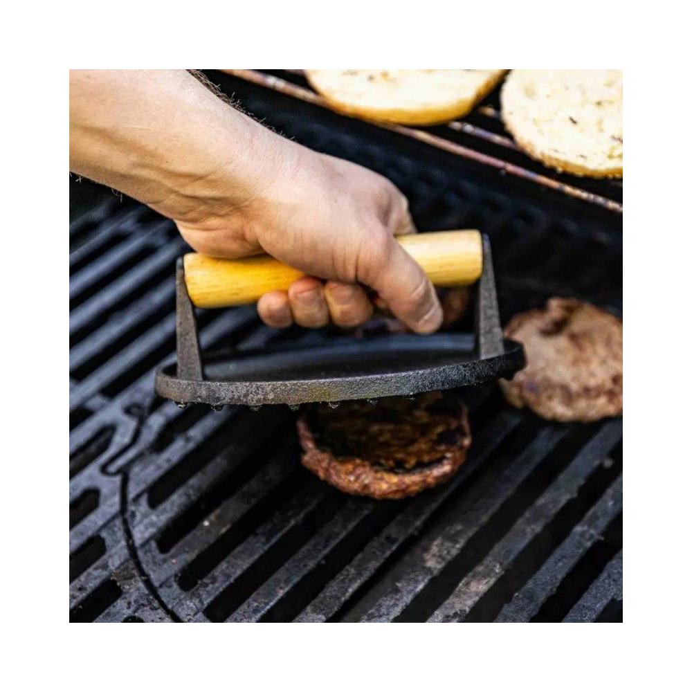 Pressa per carne in ghisa KH-1759 per hamburger cotti alla perfezione - Foto 6