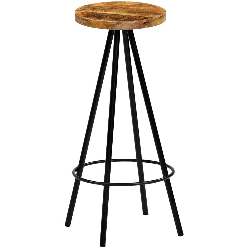 Sedie Da Bar 4 Pz In Legno Massello Di Mango 30x30x76 Cm - Foto 2