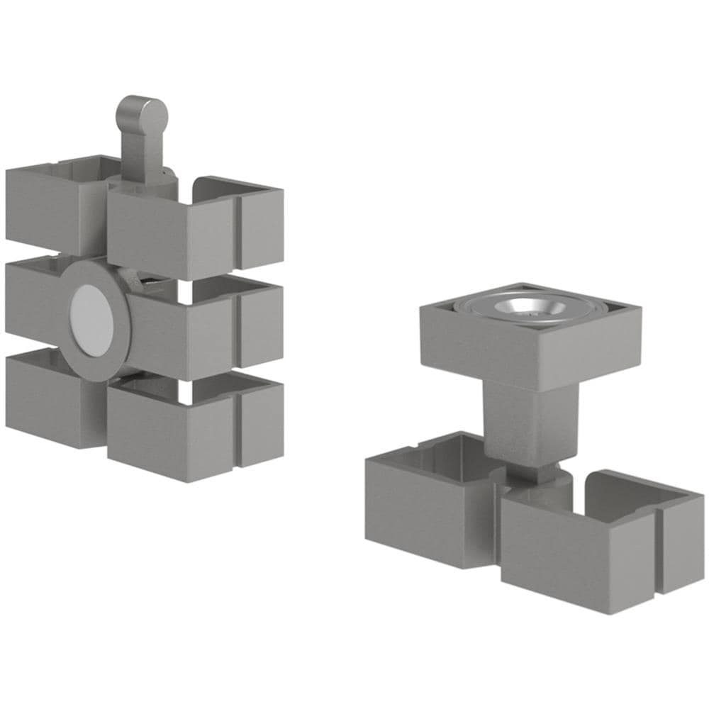 Addit Vertebra Passacavi Sit-stand - Set Magnetico 382 Colore Argento - Foto 1