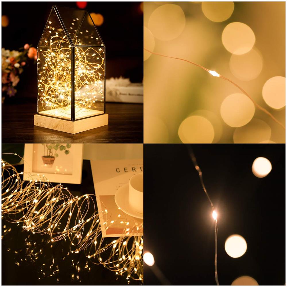 20m 200er Led Decorativo Luce + 3m Cavo Di Alimentazione 4.5v Alimentazione Di Sicurezza Copper Led Luce - Foto 1