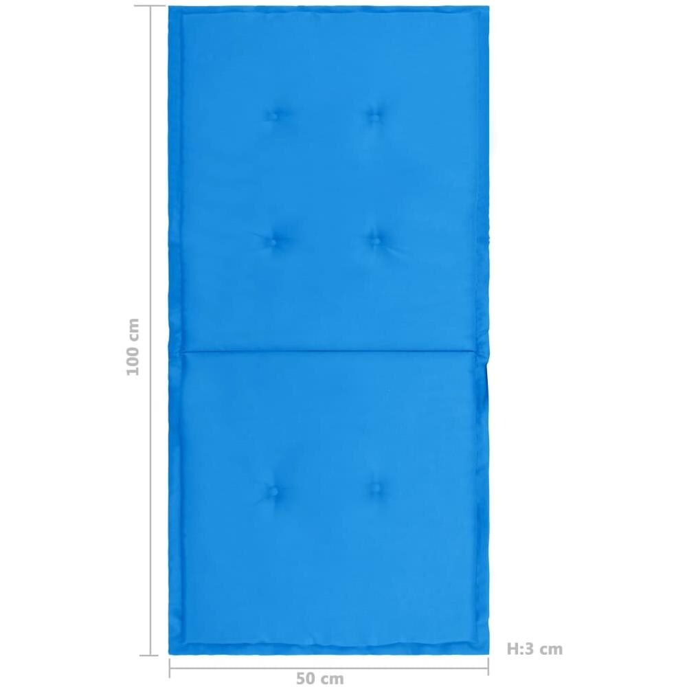 Cuscini per Sedie da Giardino 4 pz Blu 100x50x4 cm - Foto 7