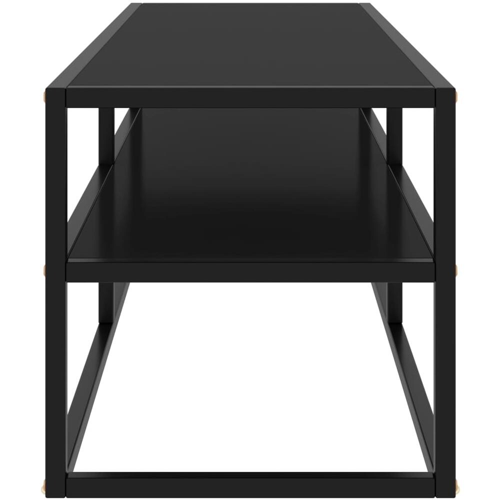 Mobile TV Nero con Vetro Nero 120x40x40 cm - Foto 6