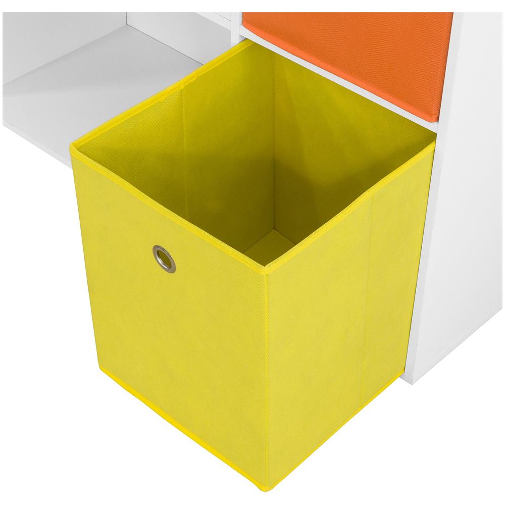 Libreria Montessoriana Per Bambini - Scaffale Portagiochi - 3 Scaffali + 2 Ripiani + 2 Cestini - Kmb37-w - Foto 2