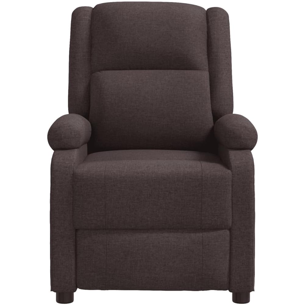 Poltrona Reclinabile Marrone Scuro In Tessuto - Foto 5