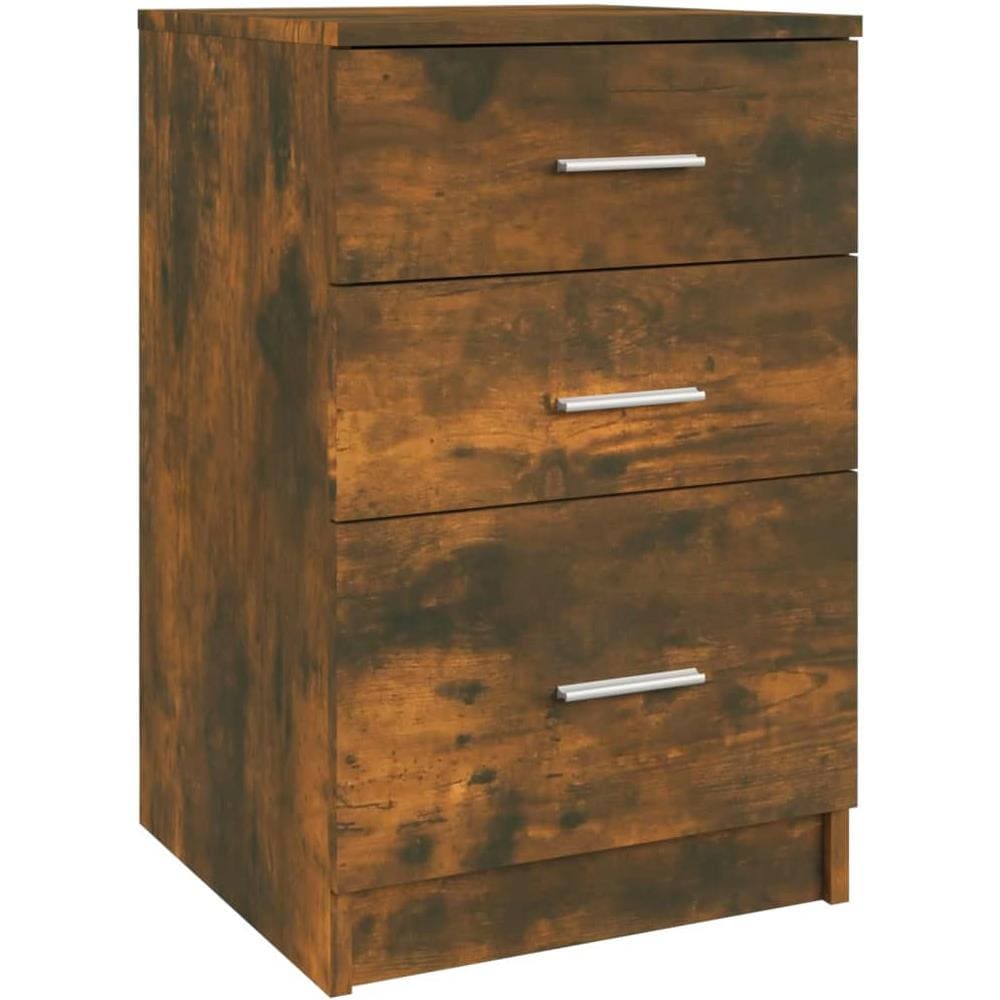 Comodino Rovere Fumo 40x40x63 Cm In Legno Multistrato - Foto 1