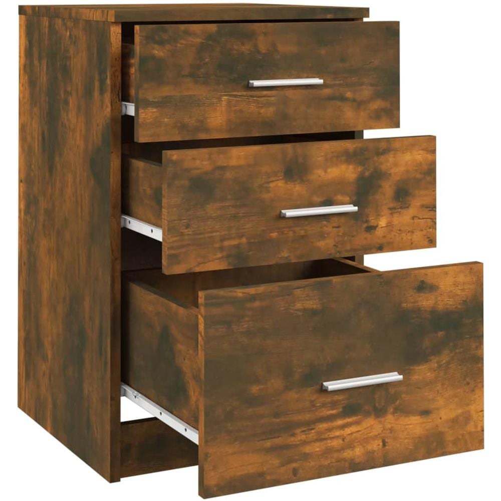 Comodino Rovere Fumo 40x40x63 Cm In Legno Multistrato - Foto 7