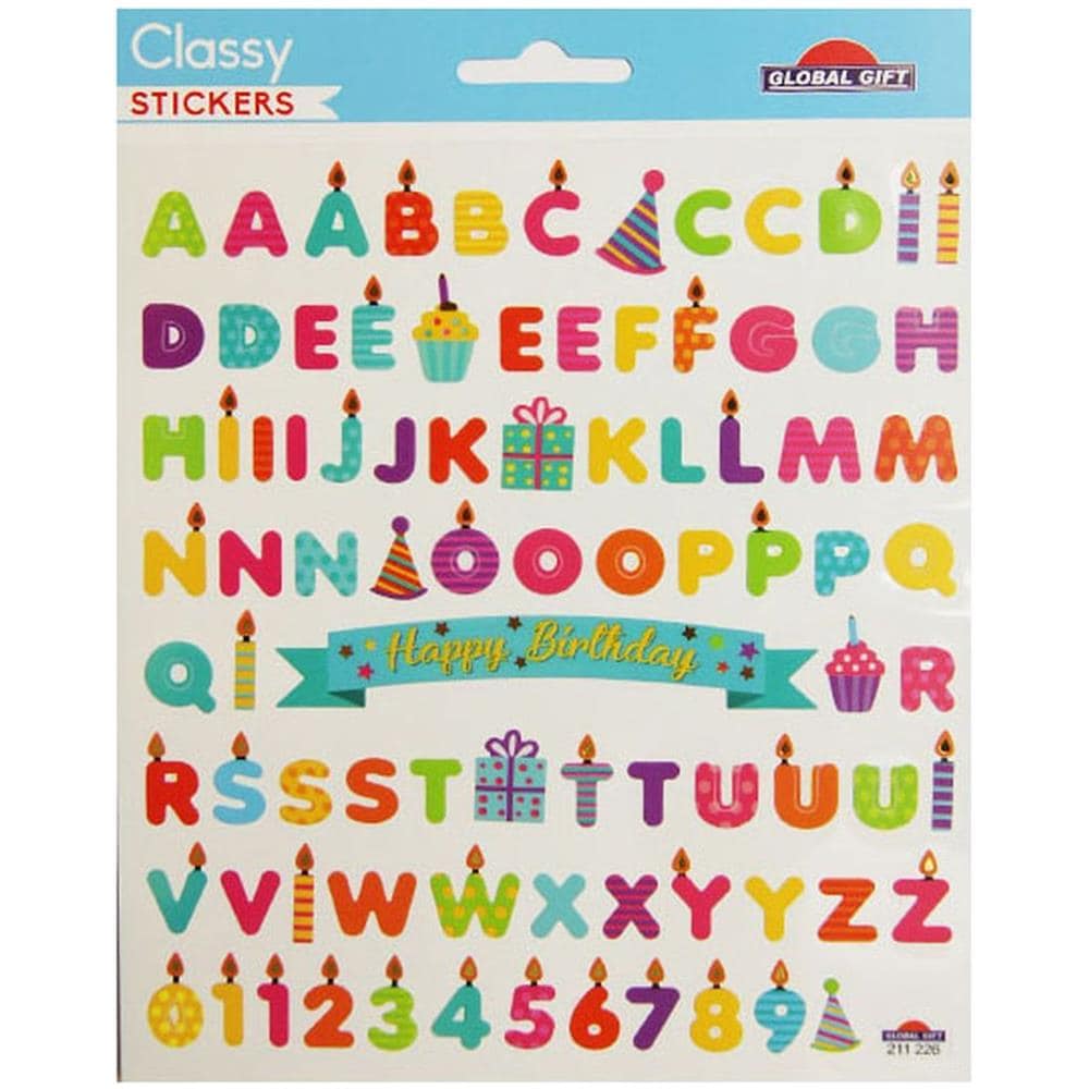 87 Adesivi - Candele Alfabeto E Numeri - Compleanno - Foto 1