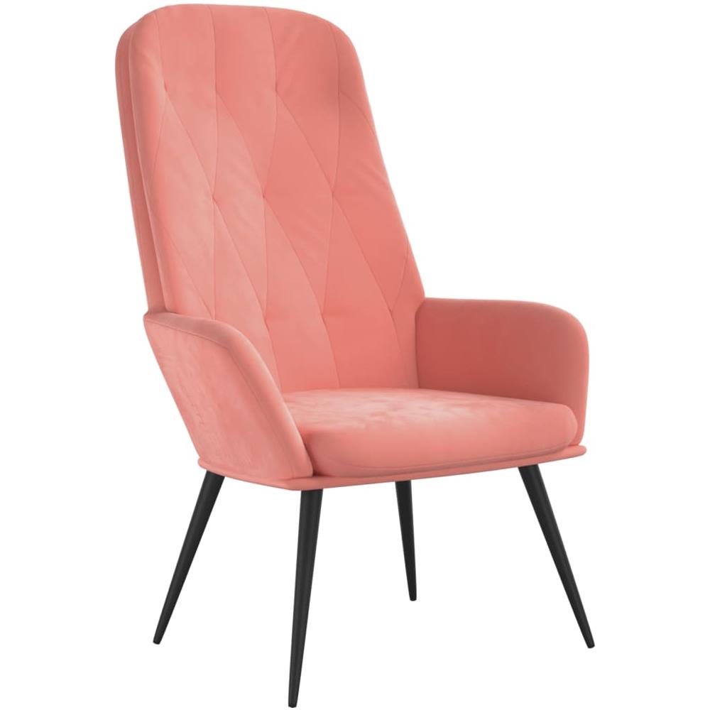 Sedia Relax Rosa In Velluto - Foto 2