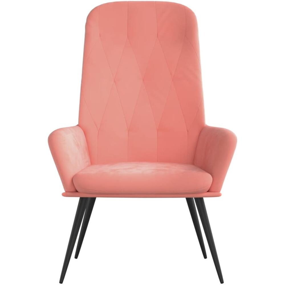 Sedia Relax Rosa In Velluto - Foto 3