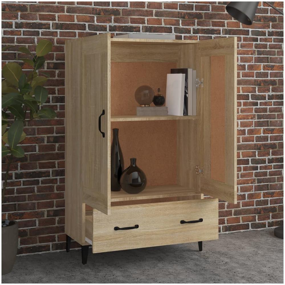 Credenza Rovere Sonoma 70x31x115 Cm In Legno Multistrato - Foto 3