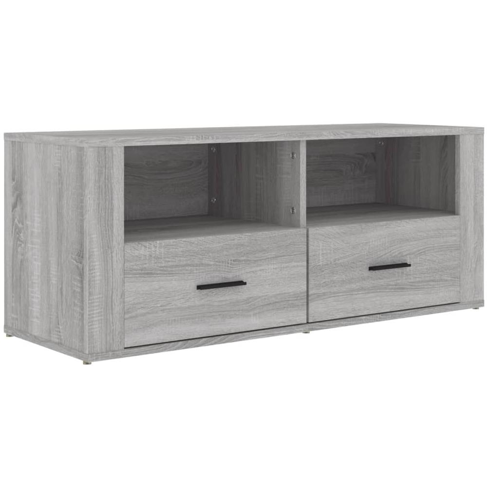 Mobile Tv Grigio Sonoma 100x35x40 Cm In Legno Multistrato - Foto 2