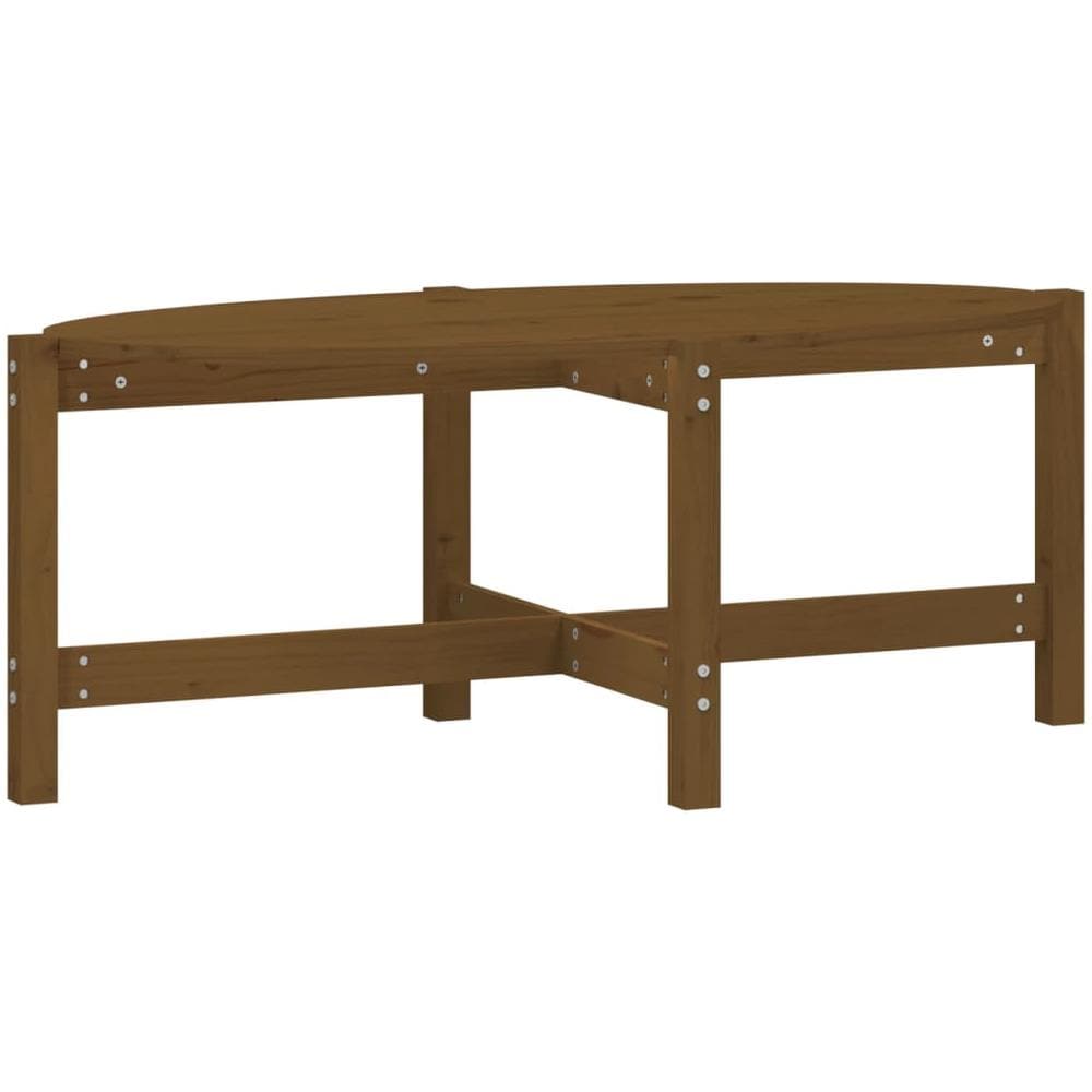 Tavolino Da Salotto Miele 118x63x45cm In Legno Massello Di Pino - Foto 2