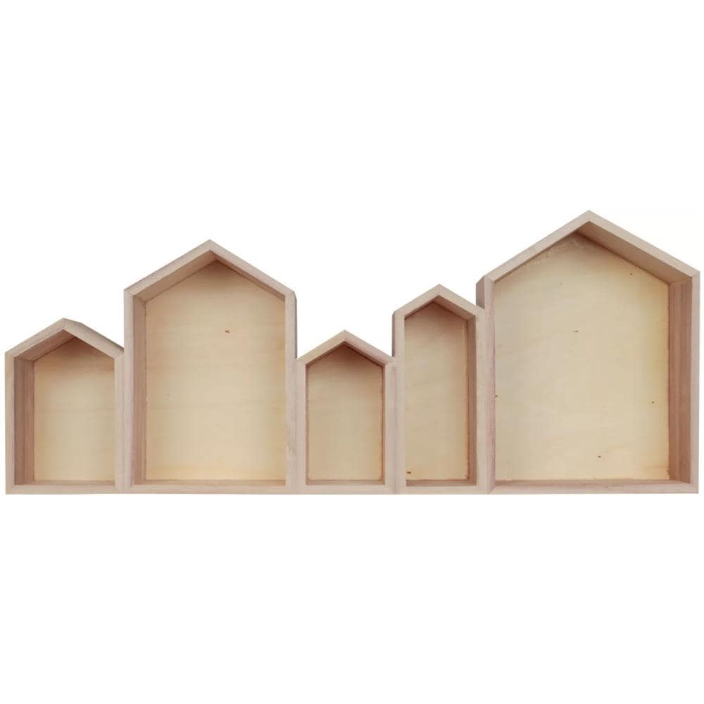 2 Scaffale In Legno 5 Case 50 X 8 X 20 Cm - Foto 1