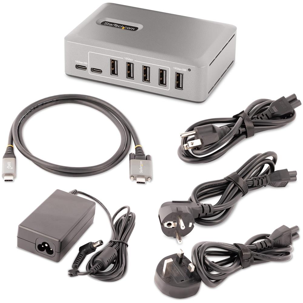 Hub USB-C 3.0 a 10 Porte - 8x USB-A + 2x USB-C - Autoalimentato con Alimentatore da 65W - Hub USB 3.1 10Gbps - Multipresa USB Type-C per Desktop /Laptop con Cavo di Bloccaggio Certificato USB-IF da 1m - Foto 7