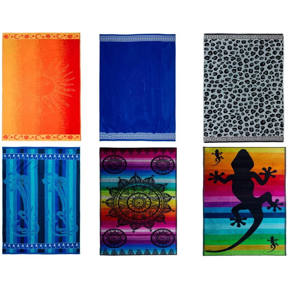 Telo Mare Jumbo Grande Jacquard Spugna Asciugamano Spiaggia Telo Mare Cleopatra Grigio - Foto 2