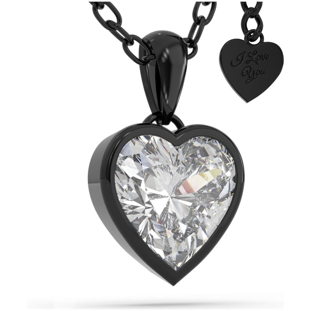 Collana in Argento Sterling, ""Love"", Nero - Foto 1