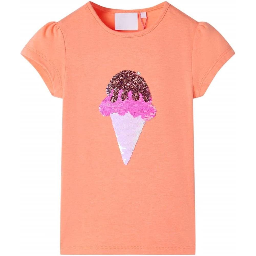 Maglietta da Bambina Arancione Neon 128 - Foto 1