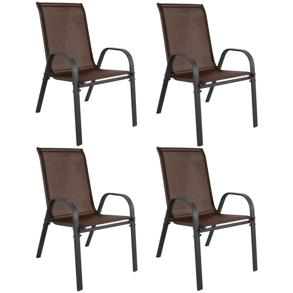 SOFIA Sedia da giardino moderna - Marrone x 4 - Foto 1