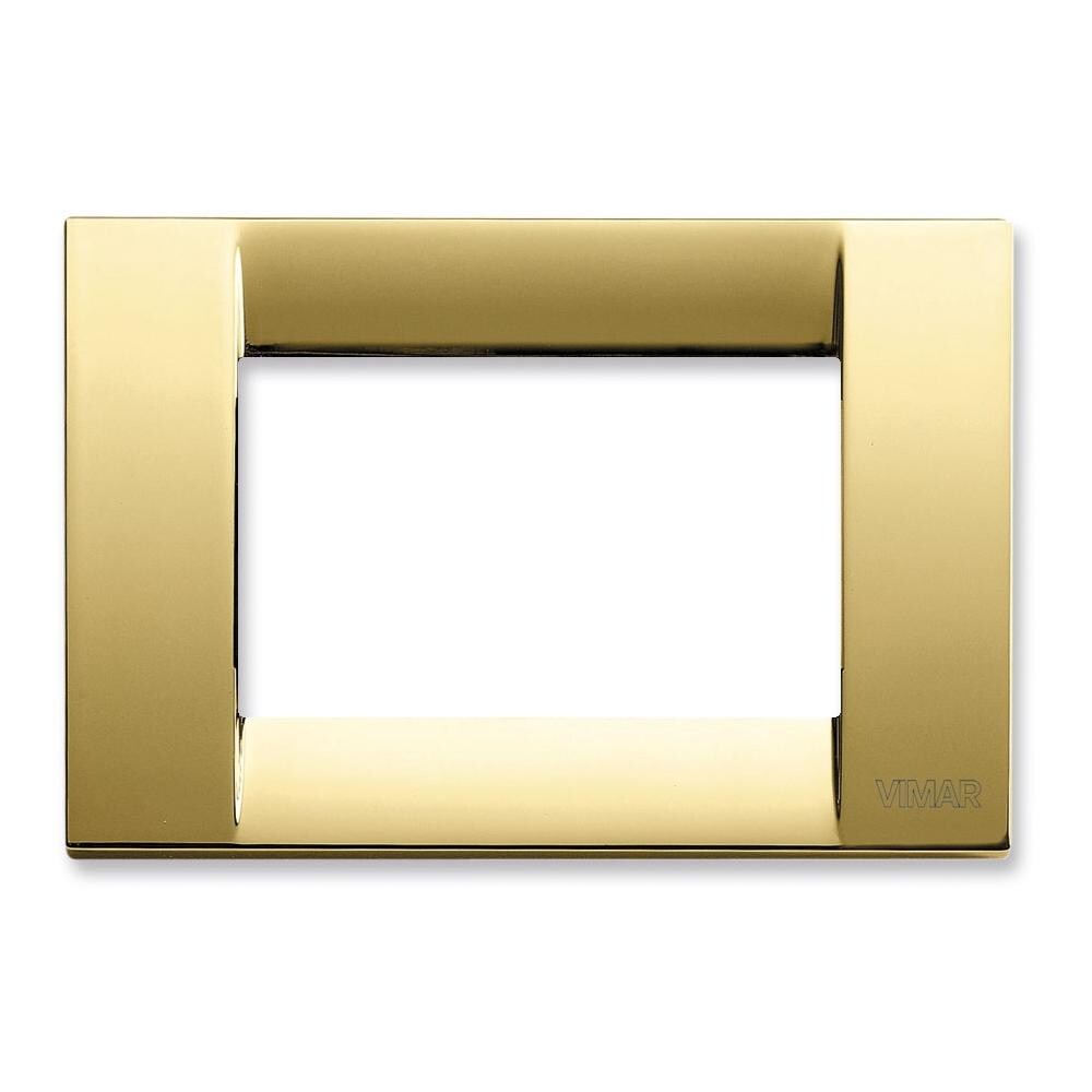 Placca Classica, 3 Posizioni, Tecnopolimero Oro Lucido - Foto 1