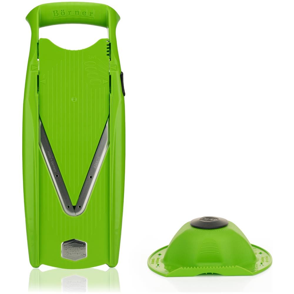 V5 affettatrice per cetrioli set base affettatrice a V bianco affettatrice di verdure affettatrice di patate grattugia affettatrice di pomodori affettatrice di cipolla | verde - Foto 1