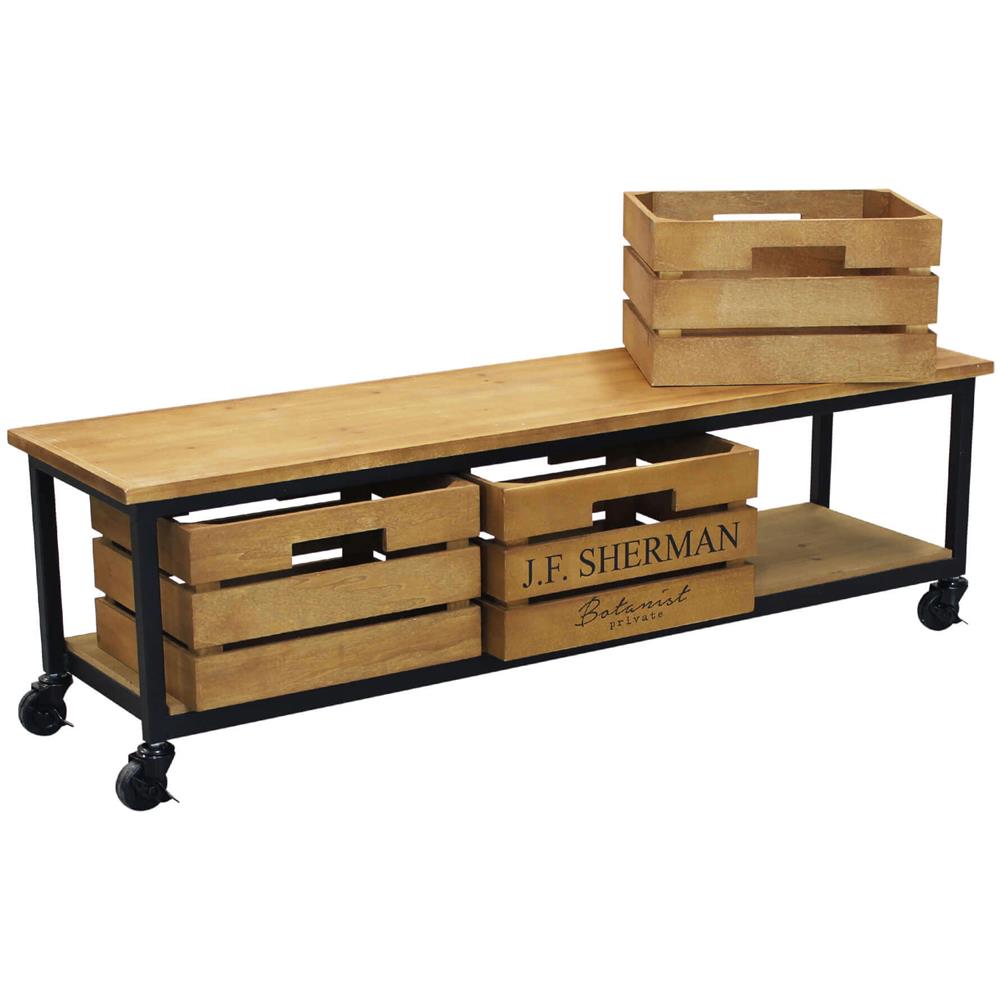 Raky - Porta Tv Industrial In Legno - Foto 2