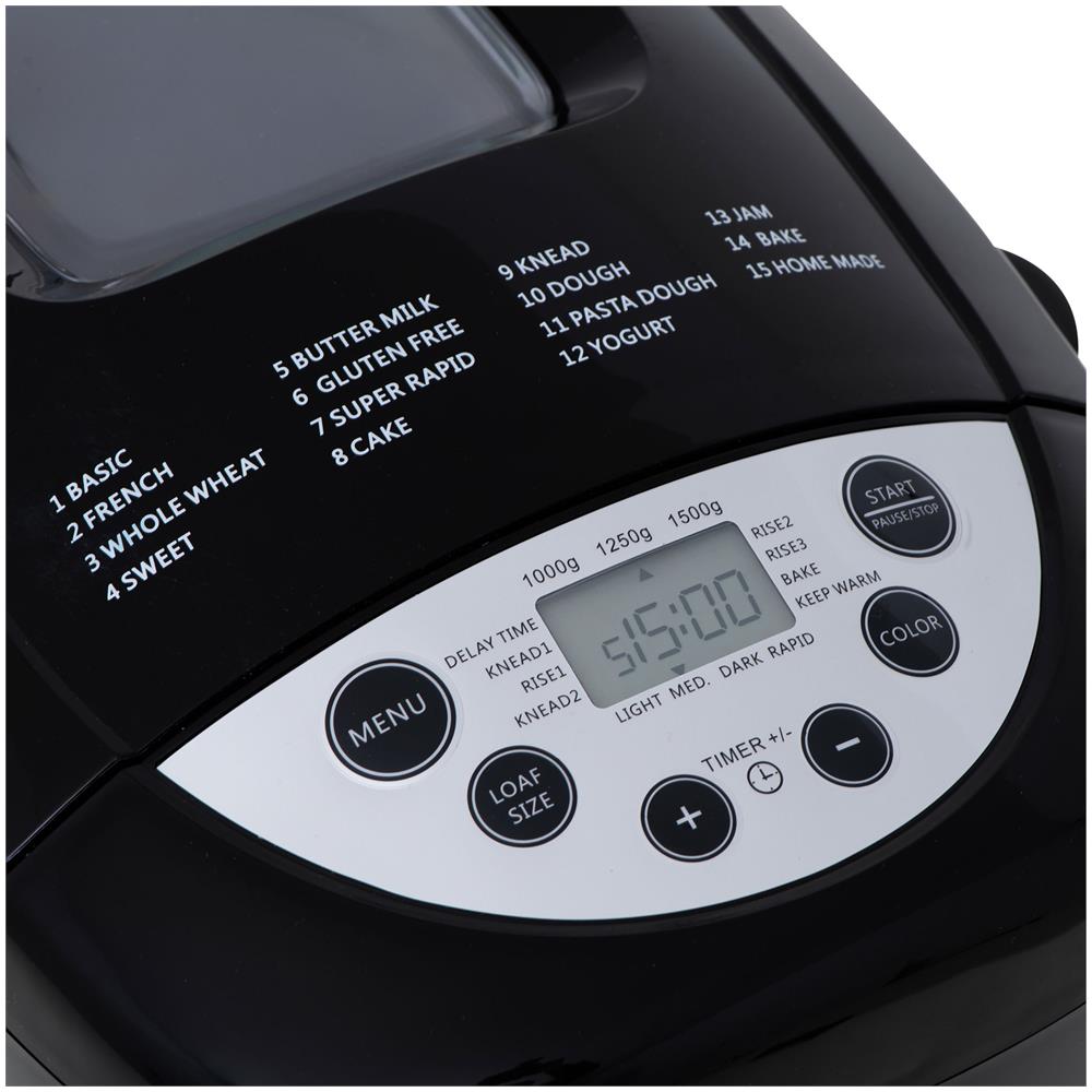 Mesko Ms 6022 Macchina Per Pane Senza Glutine 15 Programmi, Fino A 1,5kg Di Pane, Pasta, Timer 850w Nero - Foto 8