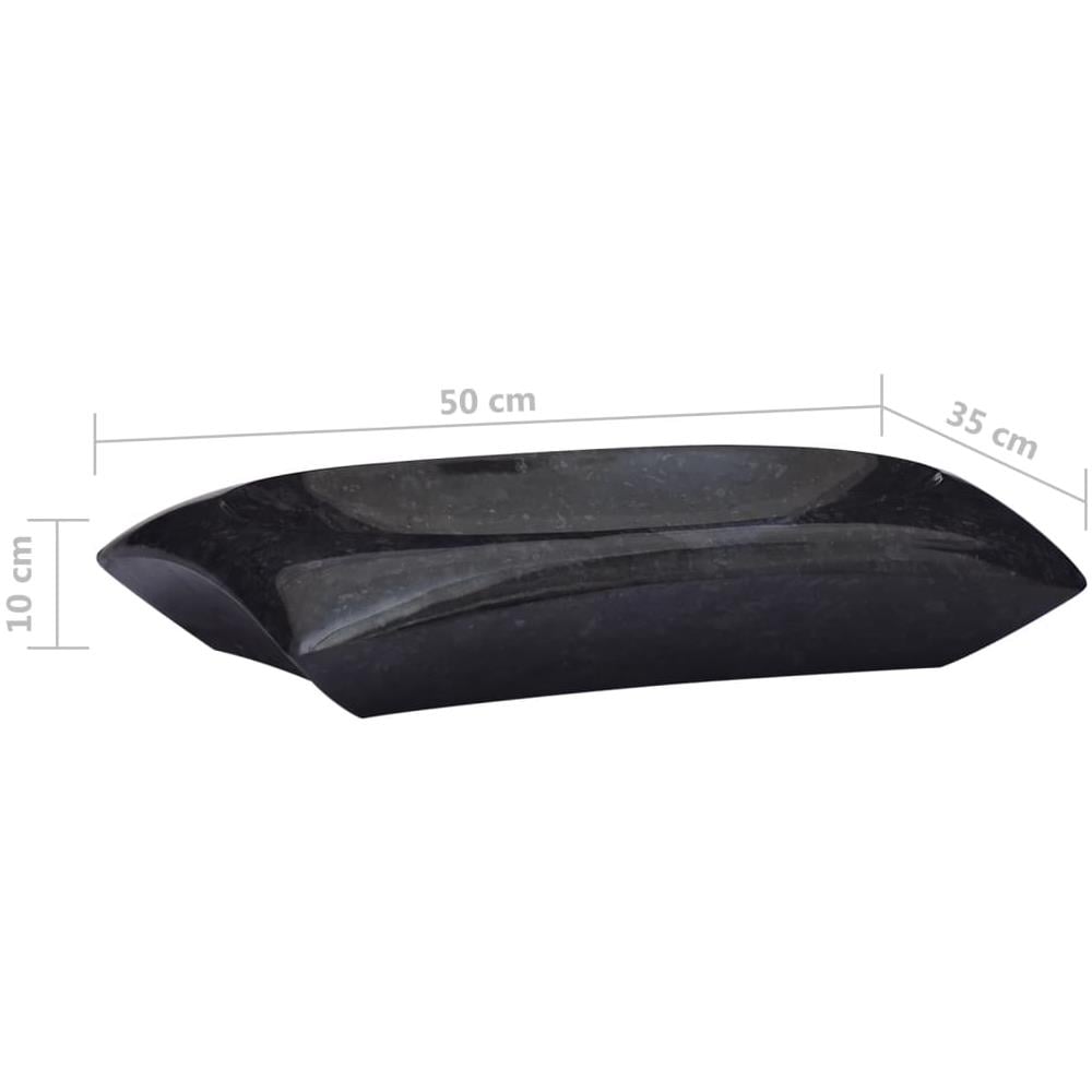 Lavandino Nero 50x35x10 cm in Marmo - Foto 7