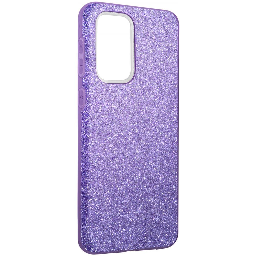 Cover Samsung Galaxy A33 5g Semi-rigida Con Paillette Amovibili Viola - Foto 2