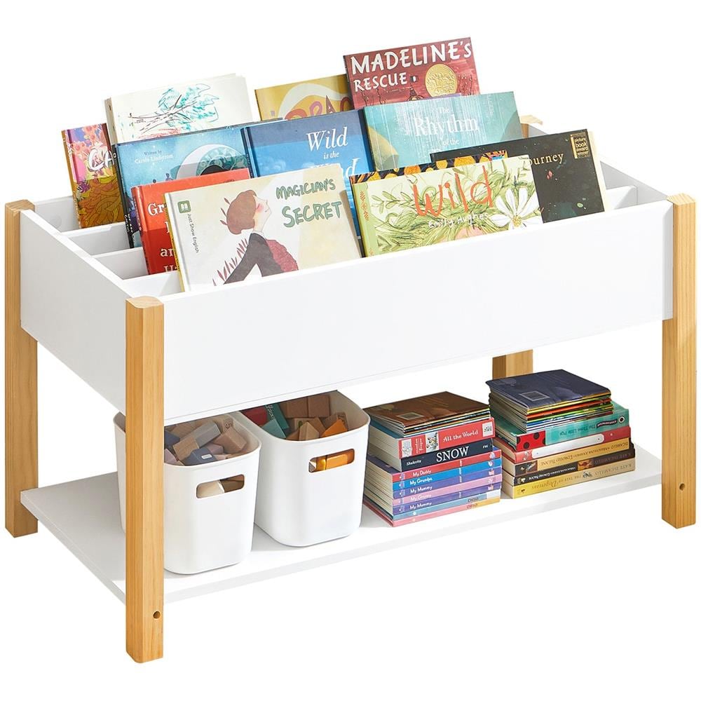 Libreria Per Bambini Con Vani Portaoggetti Bianco 85x42x45m - Kmb35-w - Foto 1