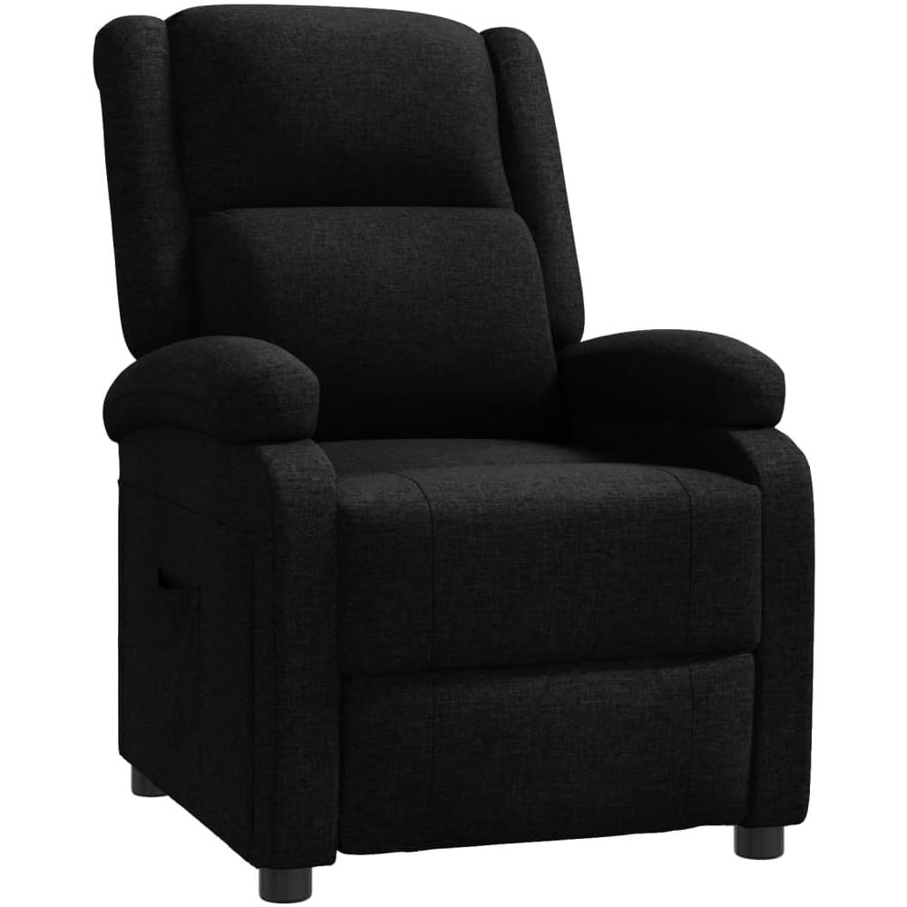 Poltrona Reclinabile Nera In Tessuto - Foto 2