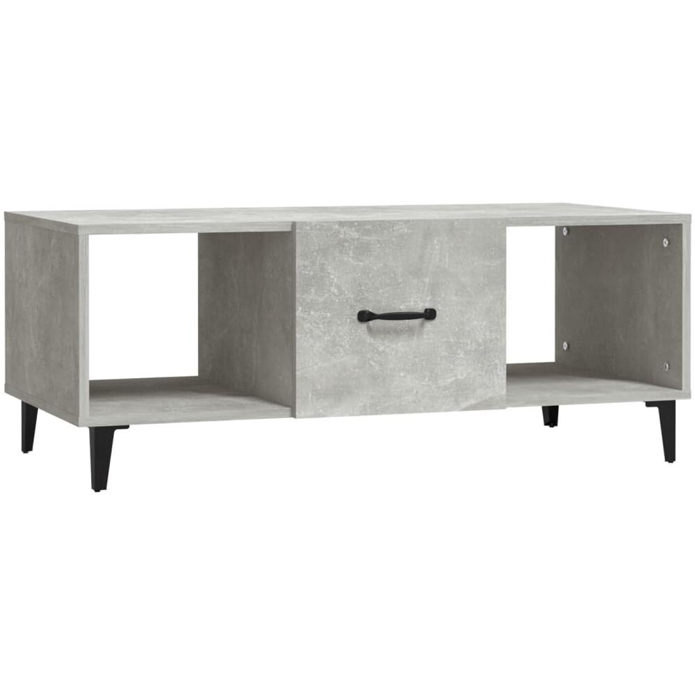 Tavolino Salotto Grigio Cemento 102x50x40 Cm Legno Multistrato - Foto 1