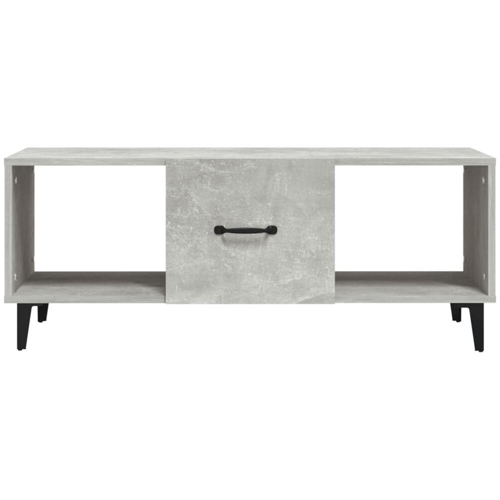 Tavolino Salotto Grigio Cemento 102x50x40 Cm Legno Multistrato - Foto 2