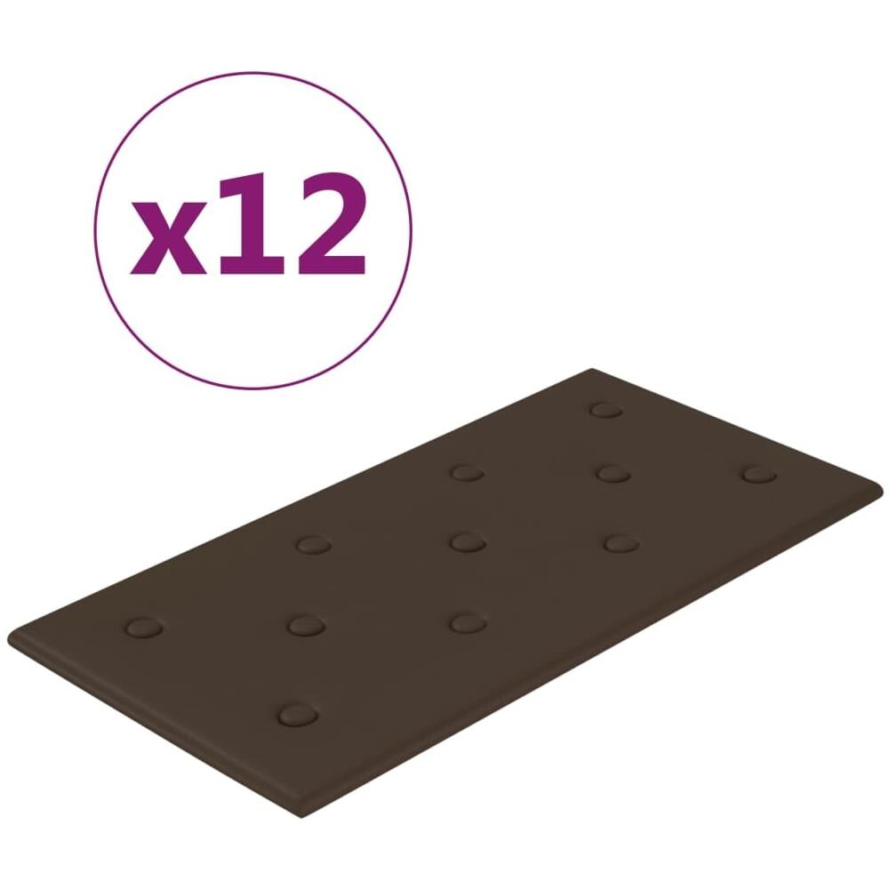 Pannelli Murali 12 Pz Marroni 60x30 Cm Similpelle 2,16 M - Foto 1