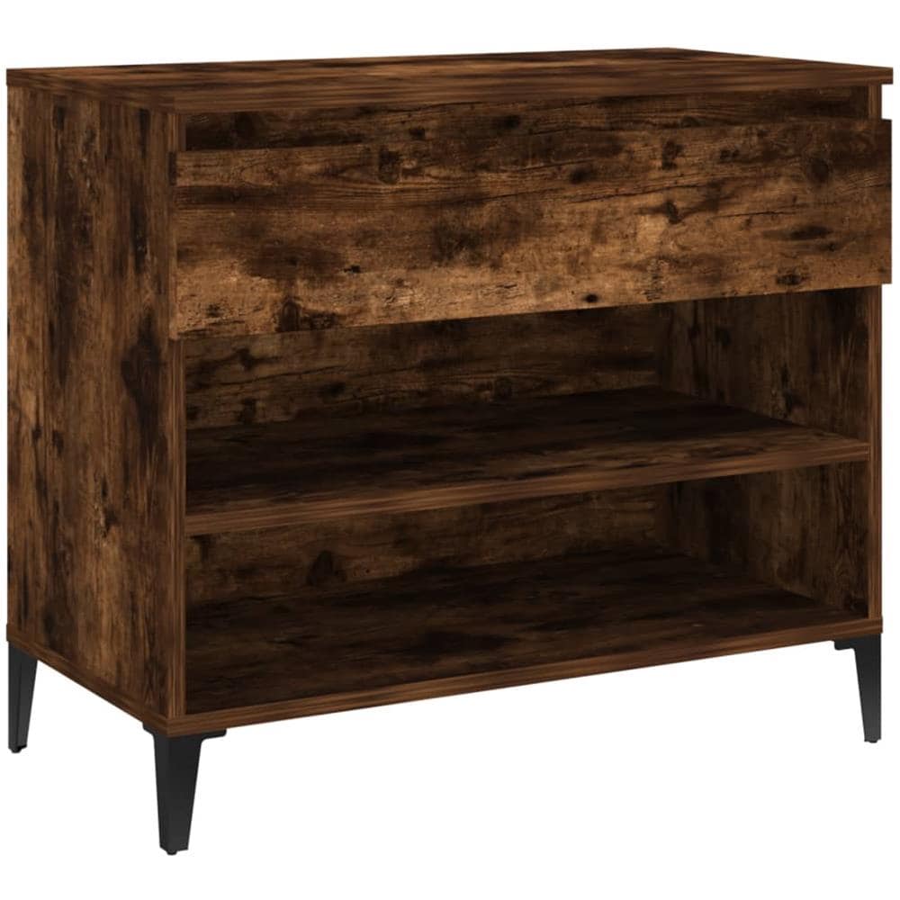 Scarpiera Rovere Fumo 70x36x60 Cm In Legno Multistrato - Foto 2