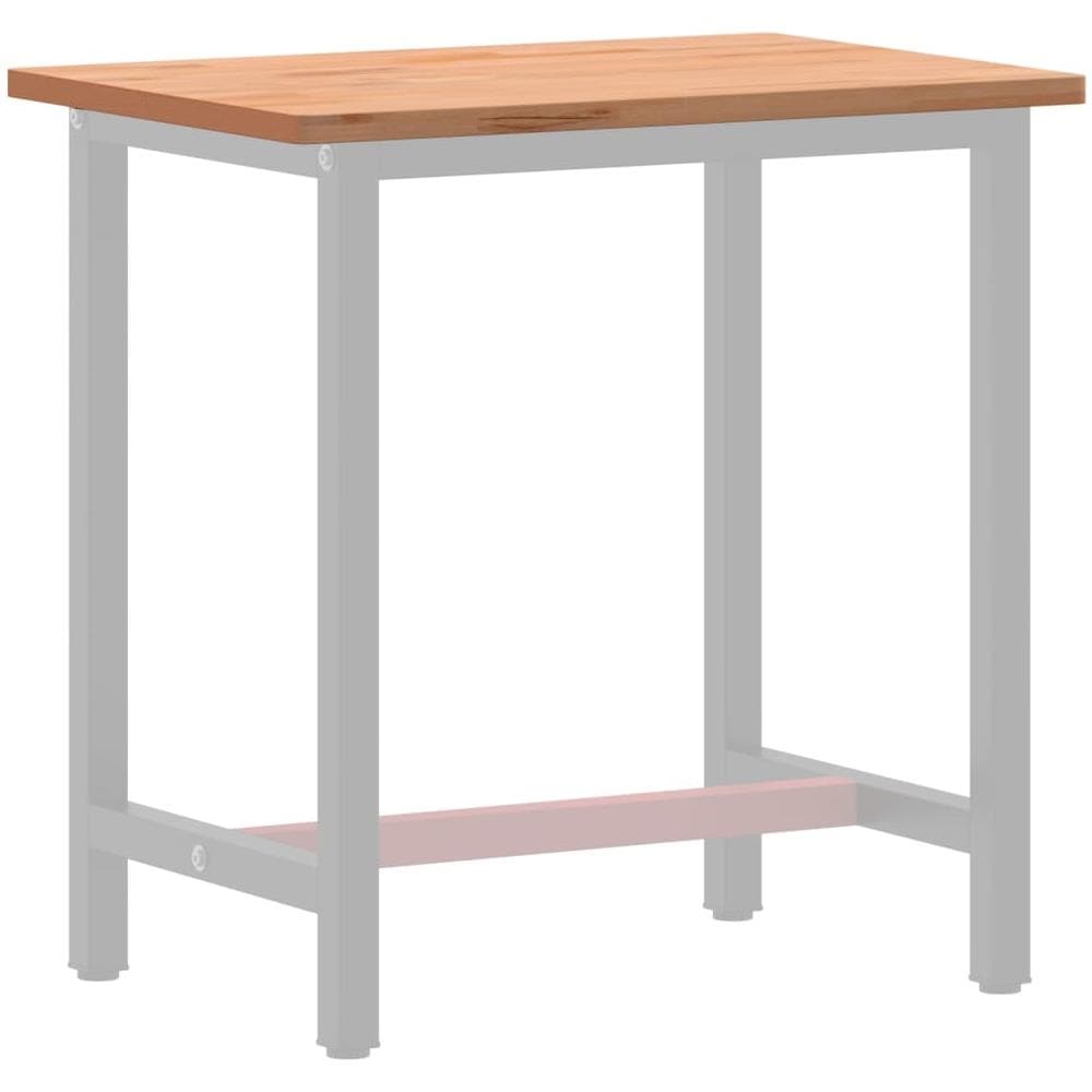 Piano Per Banco Da Lavoro 80x55x2,5 Cm Legno Massello Faggio - Foto 3