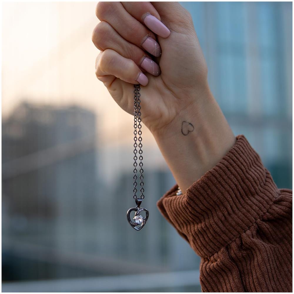 Collana in Argento Sterling "Emotion" 45-50cm Nero - Foto 6