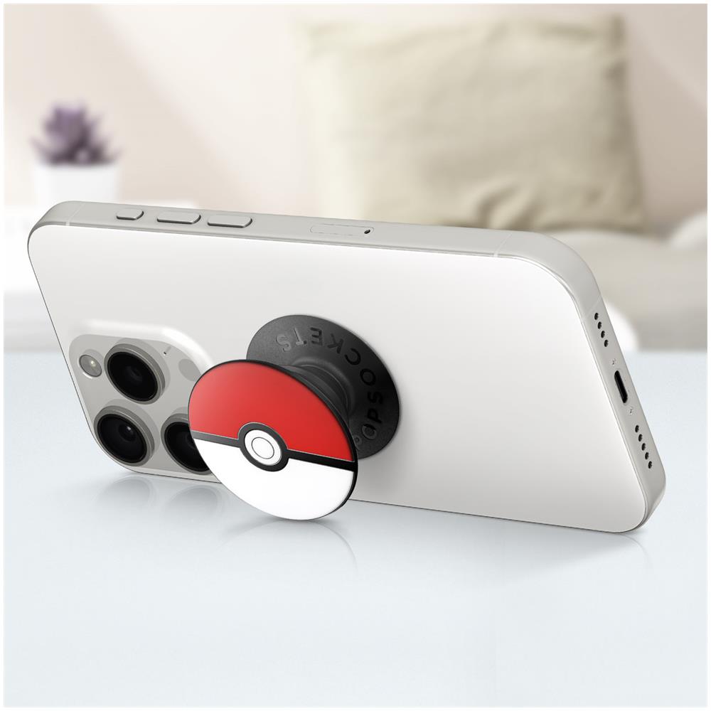 Popgrip Poké Ball Impugnatura Supporto Fissaggio Adesivo, Bianco - Foto 2