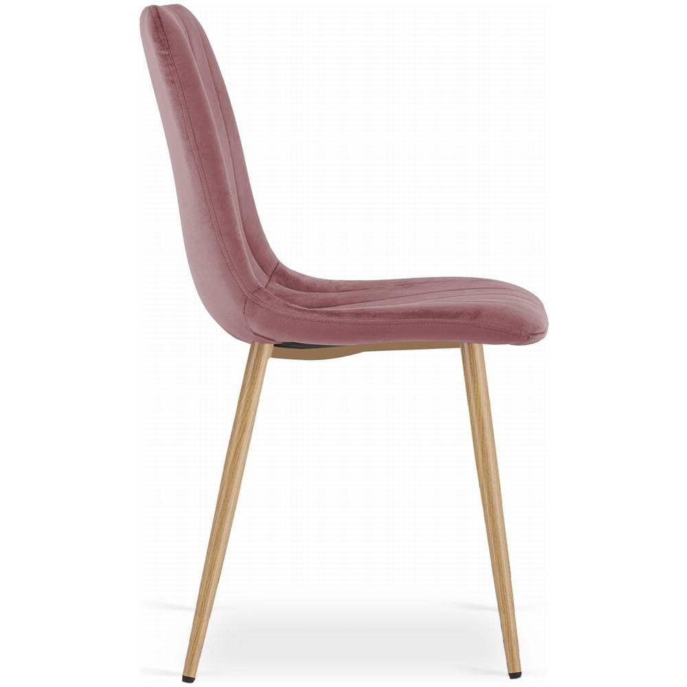 Sedia JEWA - Velluto rosa, design ergonomico, soggiorno /ufficio - Foto 6